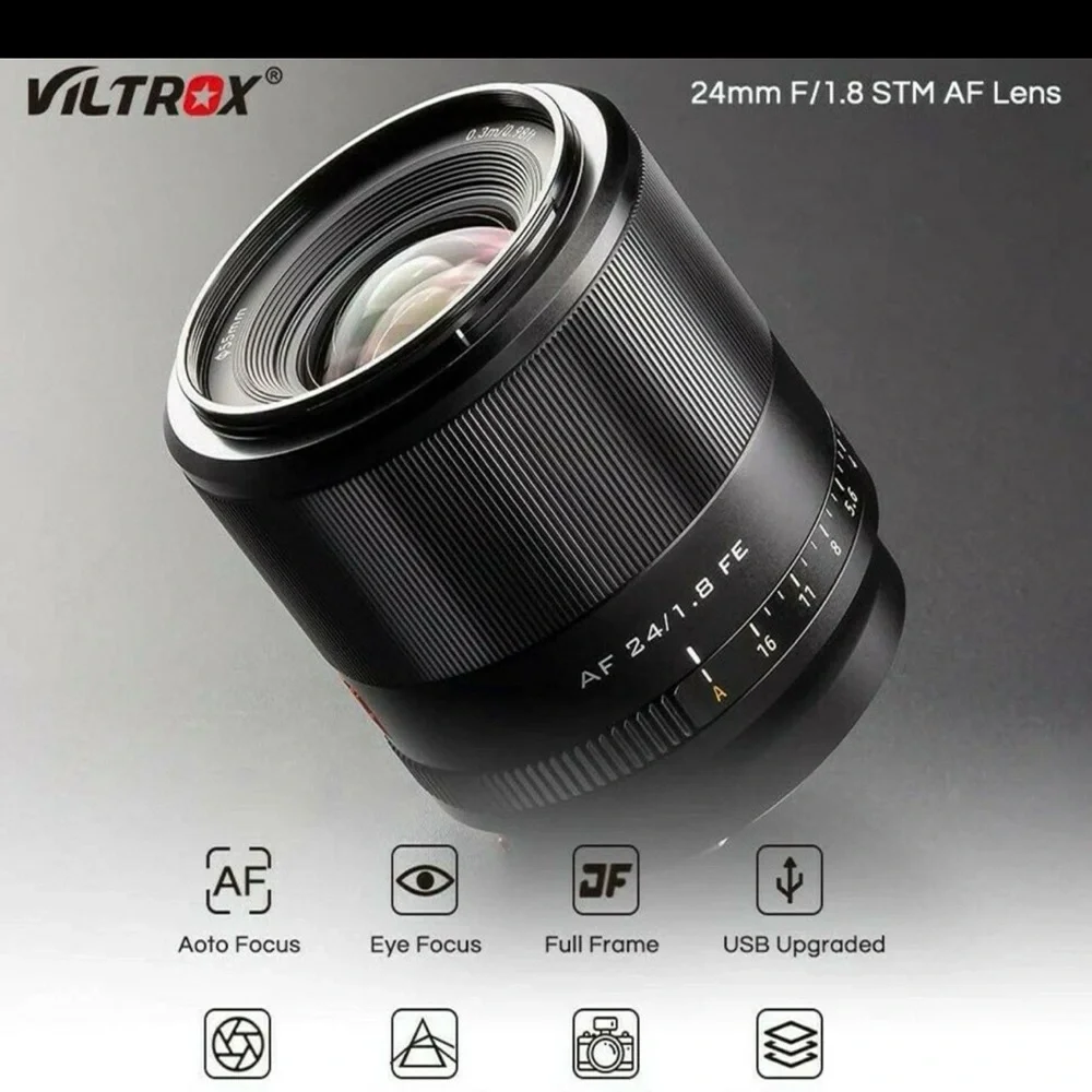 Viltrox 24mm F1.8 AF Full Frame Wide Angle Portrait Lens for Sony E FE A9 Camera